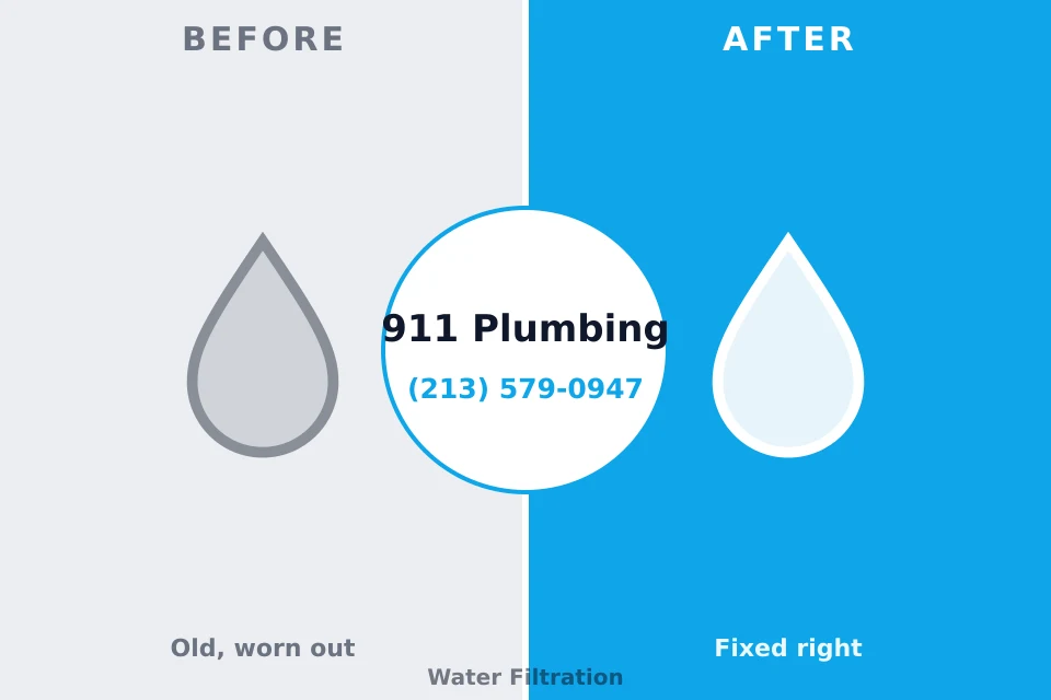 Before and after: plumbing repair Jeffersonville, IN